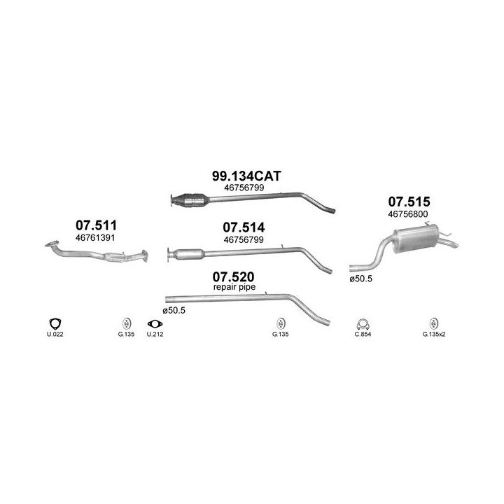 Išmetimo sistema POLMO POLMO01115