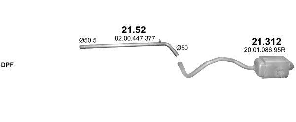Išmetimo sistema POLMO POLMO01202