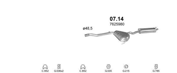 Išmetimo sistema POLMO POLMO01256