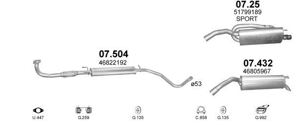 Išmetimo sistema POLMO POLMO01509