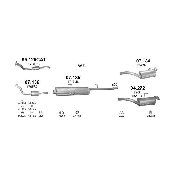 Išmetimo sistema POLMO POLMO01533