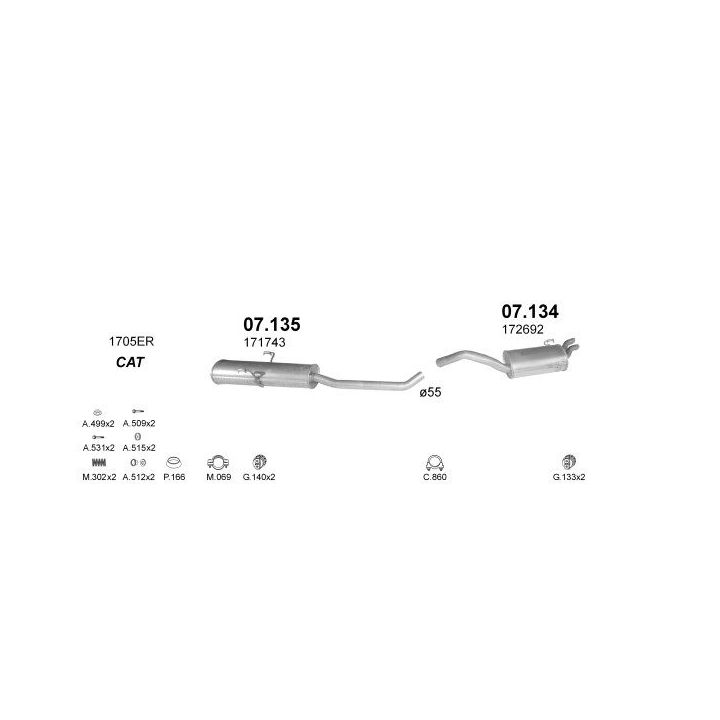 Išmetimo sistema POLMO POLMO01534