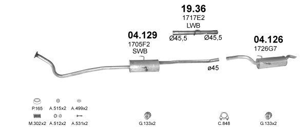 Išmetimo sistema POLMO POLMO01572