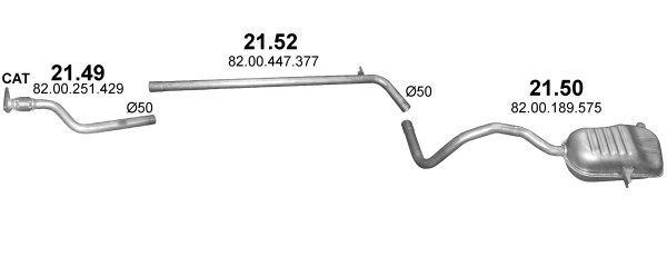 Išmetimo sistema POLMO POLMO01749