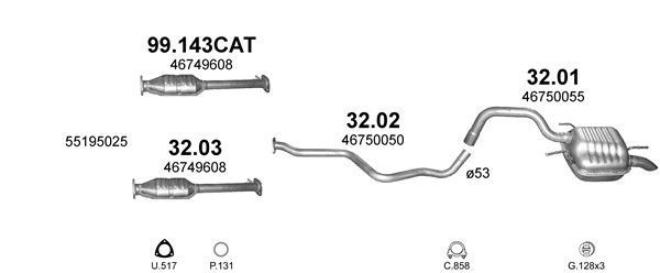 Išmetimo sistema POLMO POLMO01946