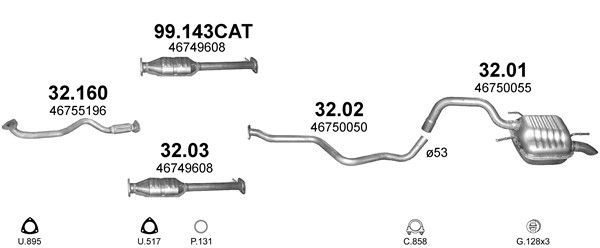 Išmetimo sistema POLMO POLMO01947
