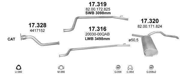 Išmetimo sistema POLMO POLMO02158