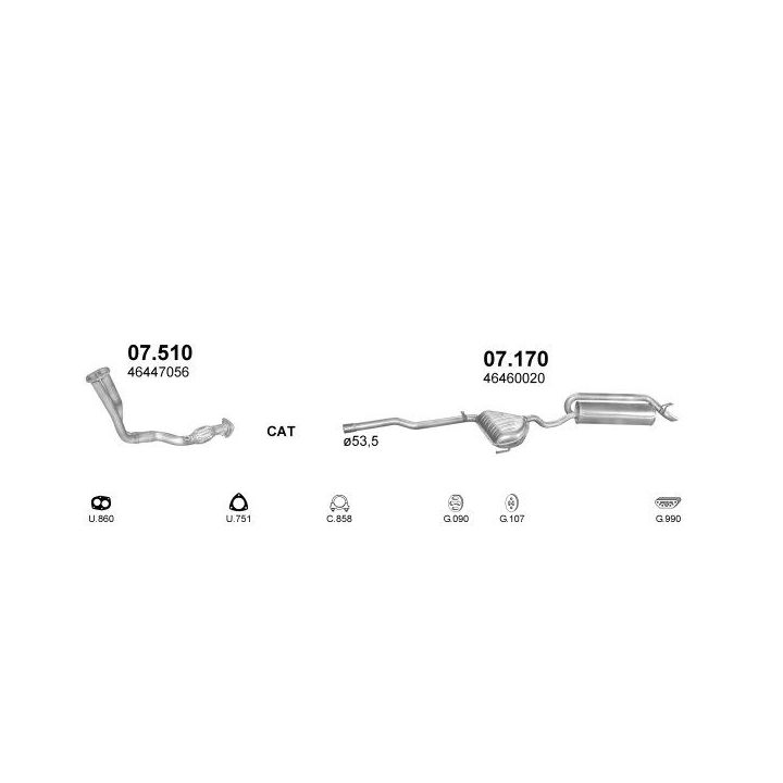Išmetimo sistema POLMO POLMO02245