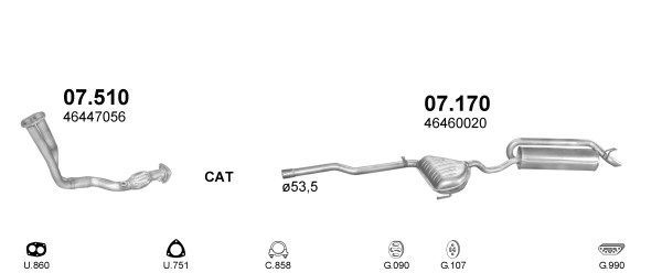 Išmetimo sistema POLMO POLMO02245