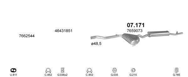 Išmetimo sistema POLMO POLMO02462