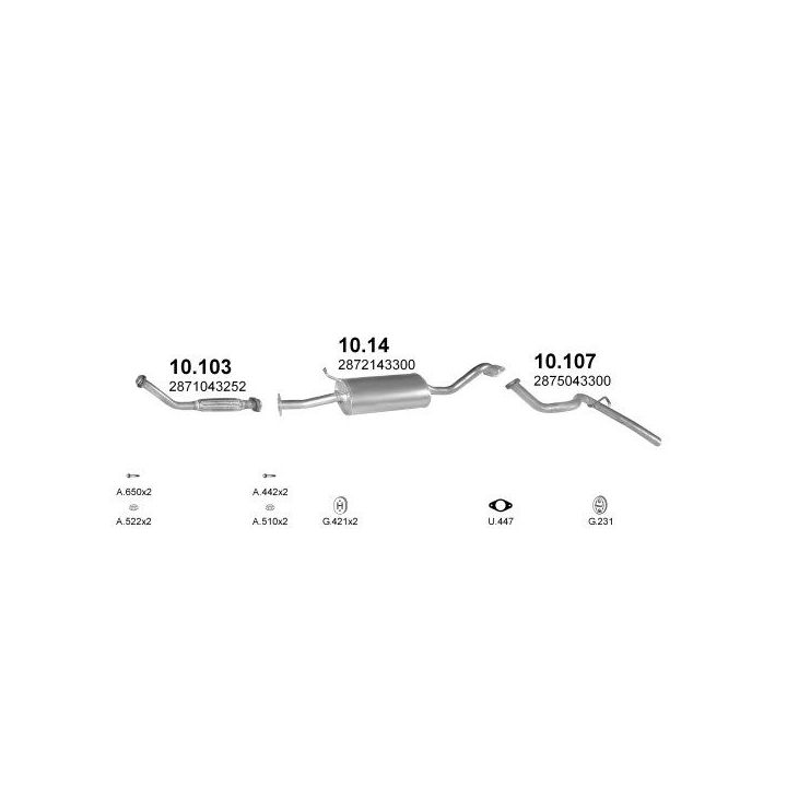 Išmetimo sistema POLMO POLMO04202