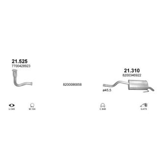 Išmetimo sistema POLMO POLMO04450