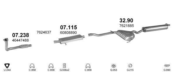 Išmetimo sistema POLMO POLMO04524