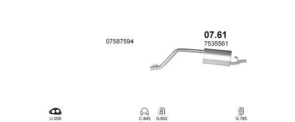 Išmetimo sistema POLMO POLMO04644