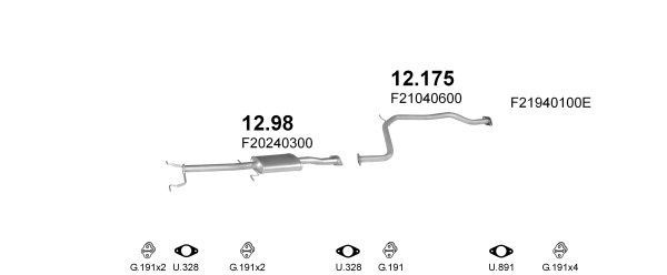 Išmetimo sistema POLMO POLMO05023