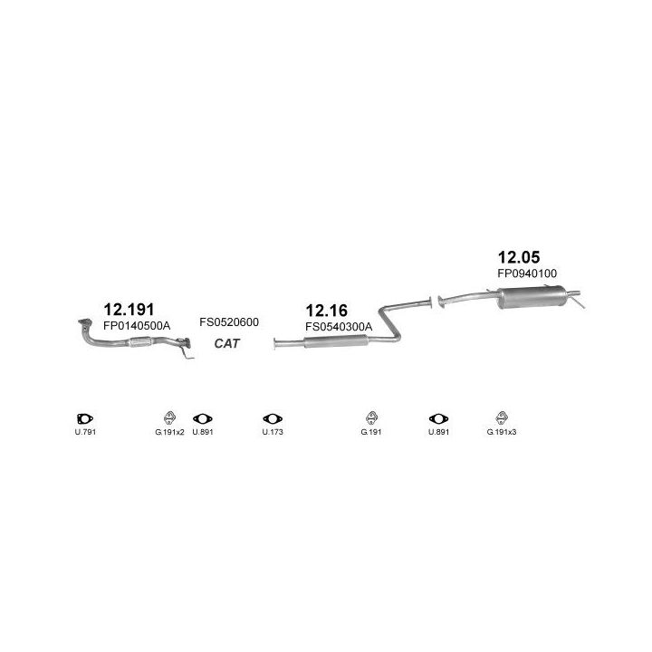 Išmetimo sistema POLMO POLMO05024