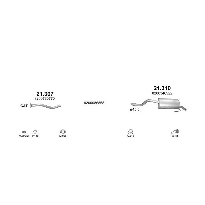 Išmetimo sistema POLMO POLMO06366