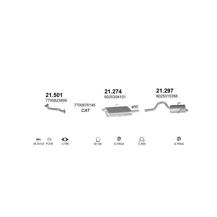 Išmetimo sistema POLMO POLMO08212