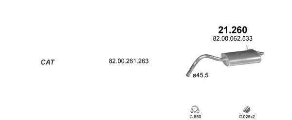 Išmetimo sistema POLMO POLMO08306