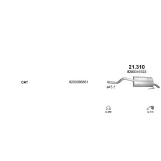 Išmetimo sistema POLMO POLMO08507