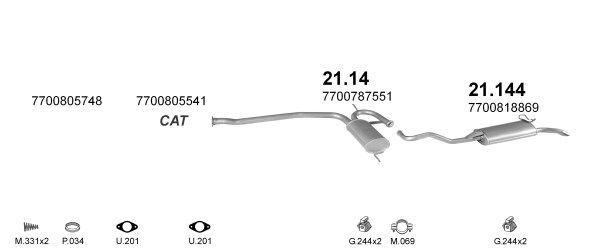 Išmetimo sistema POLMO POLMO08652