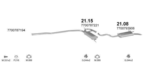 Išmetimo sistema POLMO POLMO08671