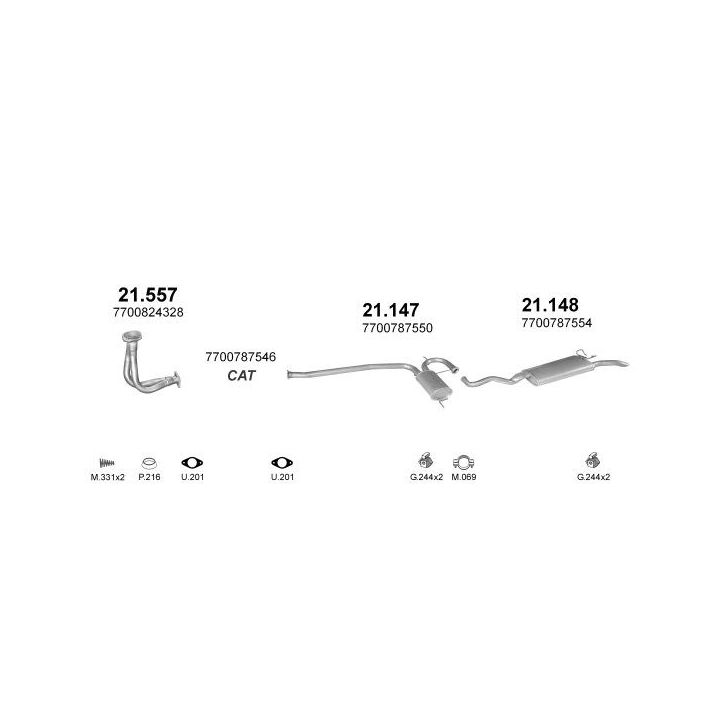 Išmetimo sistema POLMO POLMO08682