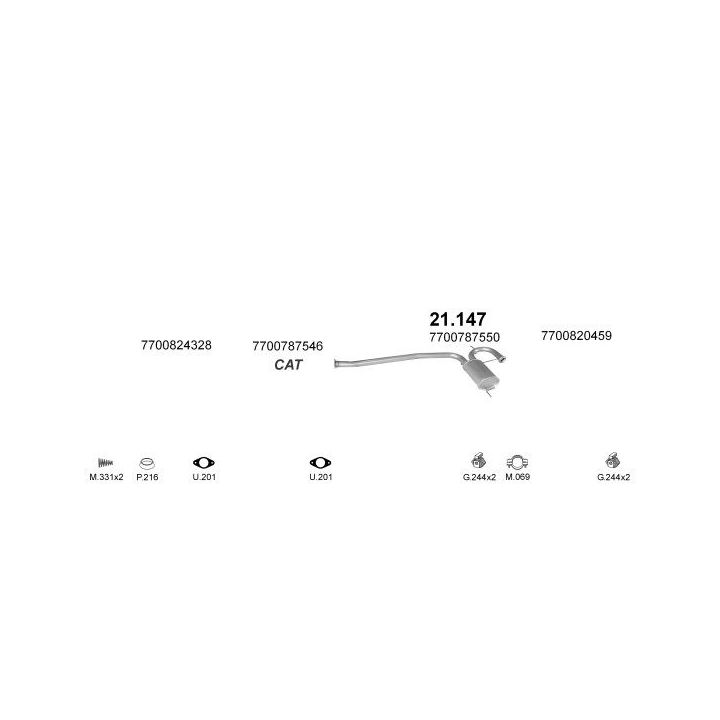 Išmetimo sistema POLMO POLMO08683