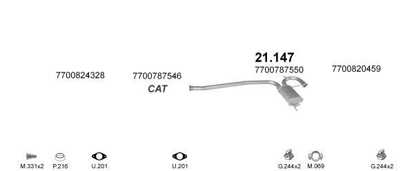 Išmetimo sistema POLMO POLMO08683