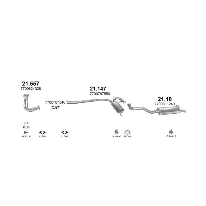 Išmetimo sistema POLMO POLMO08691