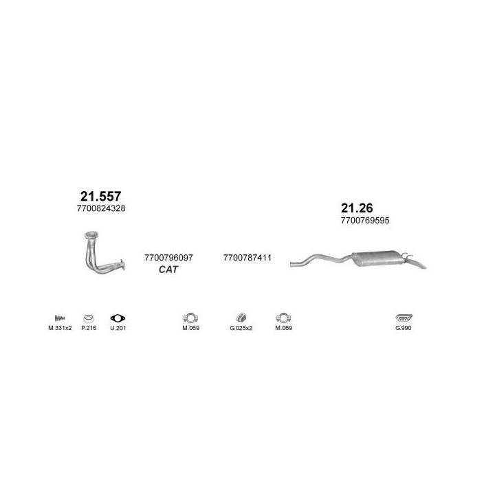 Išmetimo sistema POLMO POLMO08861