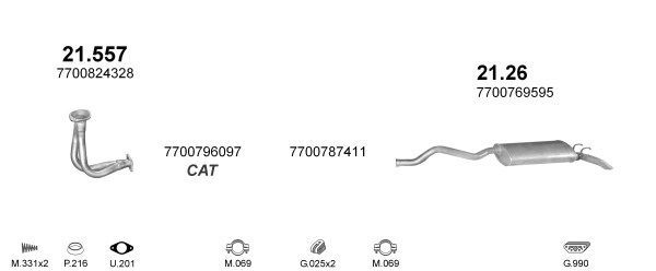 Išmetimo sistema POLMO POLMO08861