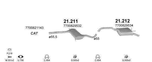 Išmetimo sistema POLMO POLMO08951