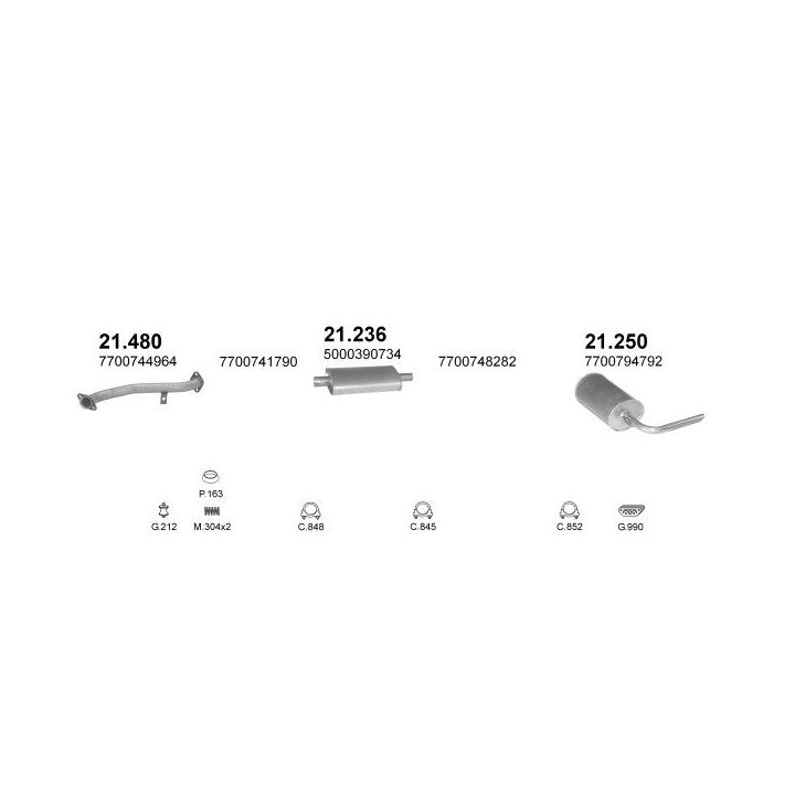 Išmetimo sistema POLMO POLMO09031