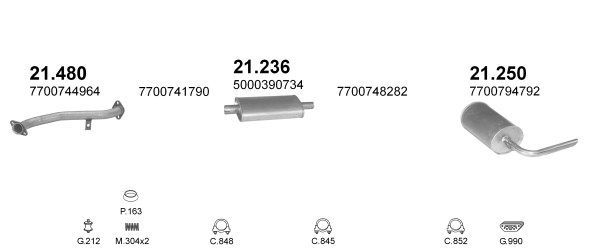 Išmetimo sistema POLMO POLMO09031