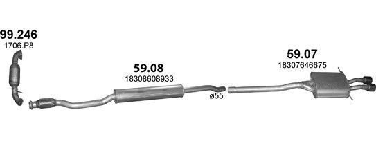 Išmetimo sistema POLMO POLMO10018