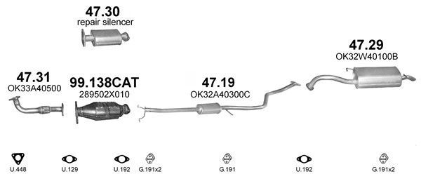 Išmetimo sistema POLMO POLMO22284