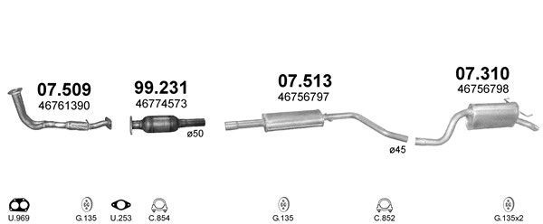 Išmetimo sistema POLMO POLMO30141