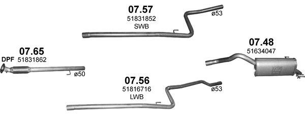 Išmetimo sistema POLMO POLMO40010