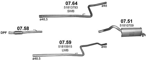 Išmetimo sistema POLMO POLMO40011