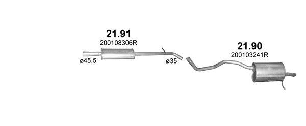 Išmetimo sistema POLMO POLMO40029