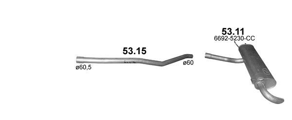 Išmetimo sistema POLMO POLMO40034