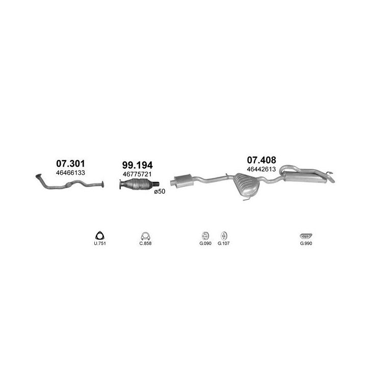 Išmetimo sistema POLMO POLMO40089