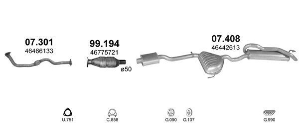 Išmetimo sistema POLMO POLMO40089