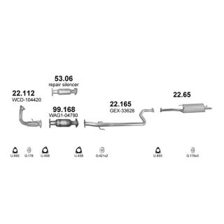 Išmetimo sistema POLMO POLMO40098