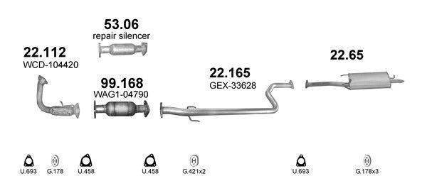 Išmetimo sistema POLMO POLMO40098