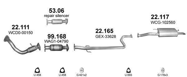 Išmetimo sistema POLMO POLMO40099
