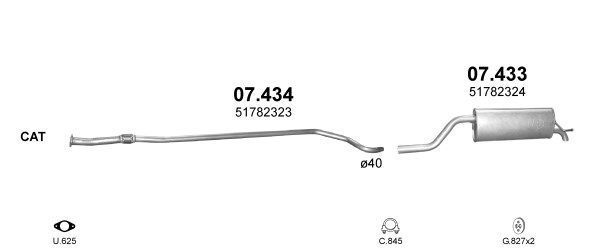 Išmetimo sistema POLMO POLMO99130