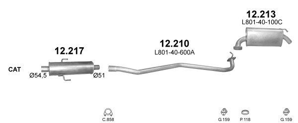 Išmetimo sistema POLMO POLMO99234