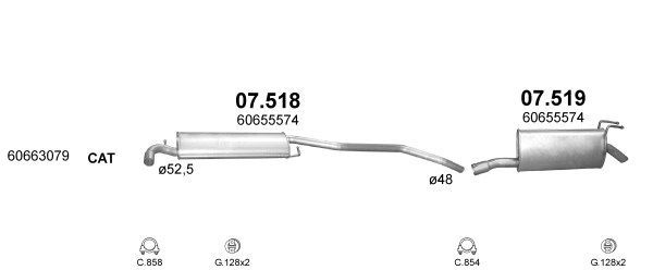 Išmetimo sistema POLMO POLMO99268